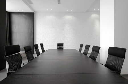 Interior view of a Empty Modern meeting roomのeditorial素材