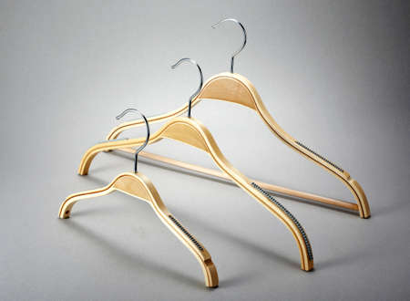 Wooden hangerの写真素材