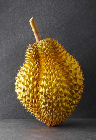 Closeup of durian on the stone background