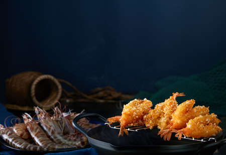 Delicious fried food, fried shrimp.の写真素材