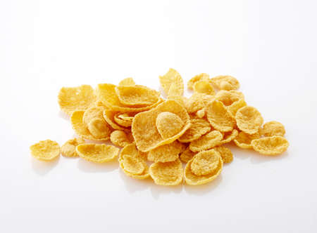 Cornflakes isolated on white background. Cornflakes on white background.