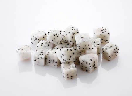 Dragon fruit isolated on white background. Close-up, selective focus.