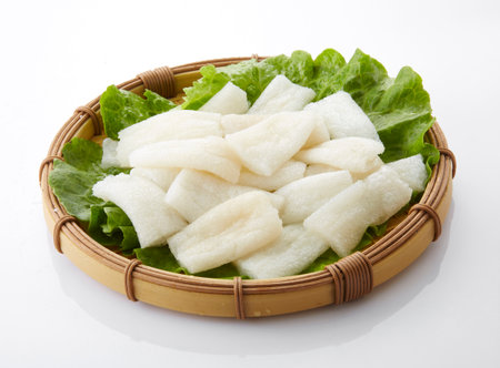 Delicious and fresh ingredients, bamboo fungusの写真素材
