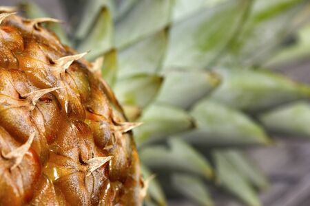Macro of ripe pineapple.の写真素材