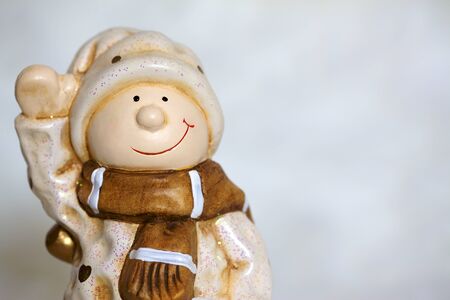 Cute winter manikin greeting