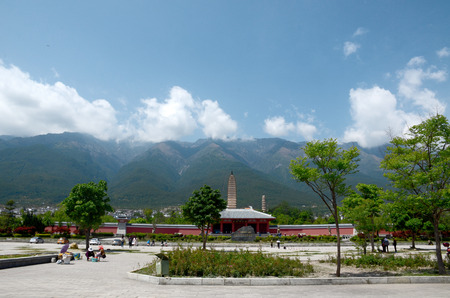Yunnan Dali Chongsheng temple gateのeditorial素材