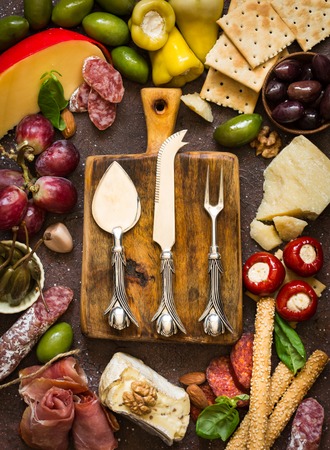 Cheese platter. Antipasti.の写真素材