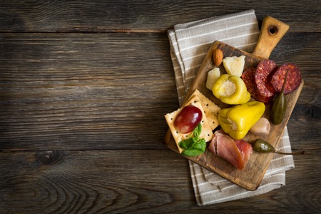 Cheese platter. Antipasti.の写真素材