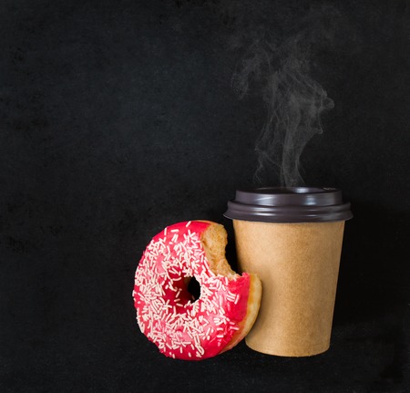Coffee and donutsの写真素材