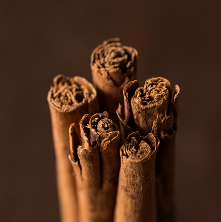 Ceylon cinnamon sticks close up. Healthy concept.の写真素材