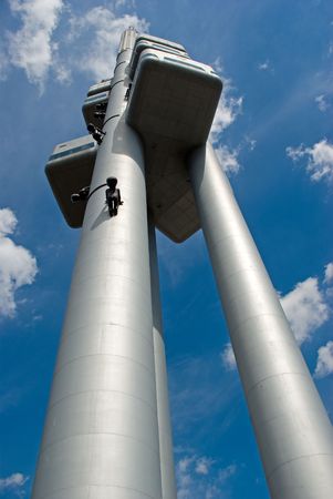 Zizkov television tower in Prague, Czech Republicのeditorial素材