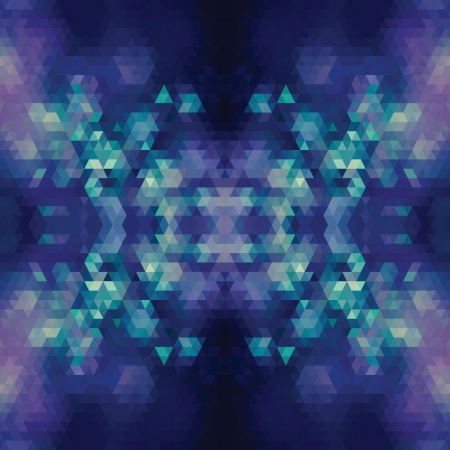 Retro geometric background. Multicolored triangles. Bokeh effect.