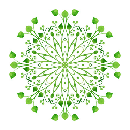 Circle ornament, ornamental round lace. Vector illustration.のイラスト素材