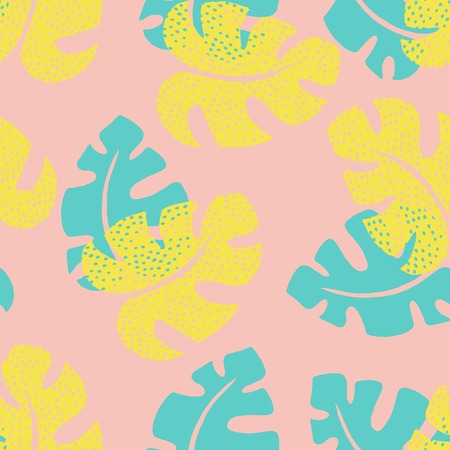 Tropical floral seamless pattern. Vector background