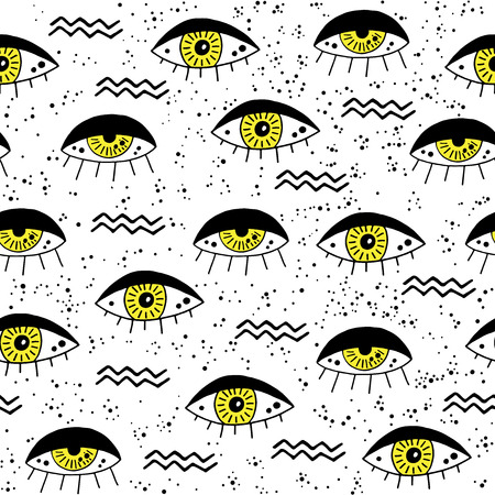 Black and yellow eyeのイラスト素材