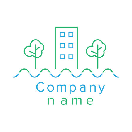 Contour logo for a construction companyのイラスト素材