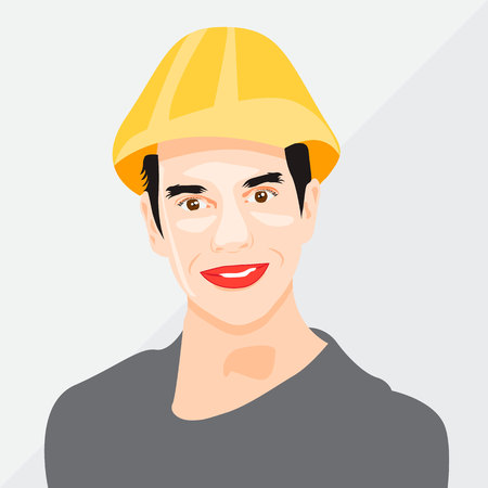 Man vector illustration, cartoon, icon, faceのイラスト素材