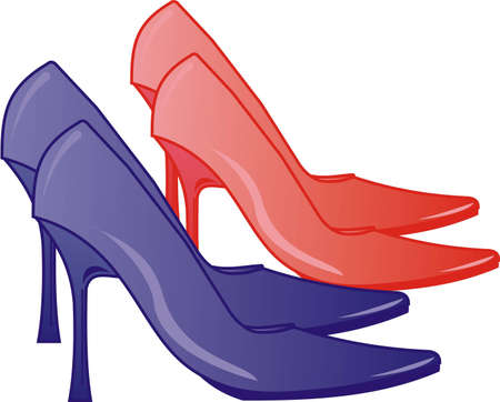 Stylish woman shoesのイラスト素材