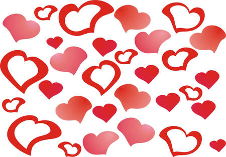 Lots of heartsのイラスト素材