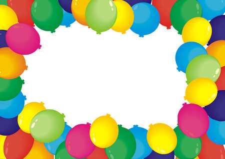 Air balloons frameのイラスト素材