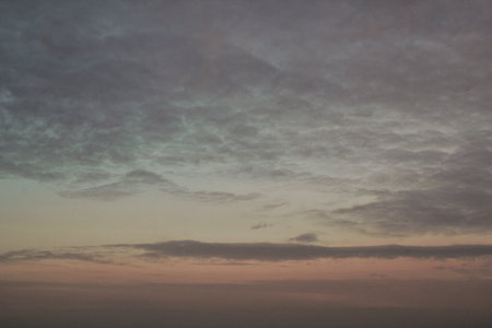 Cloudscape, Colored Clouds at Sunset near the Ocean, Background