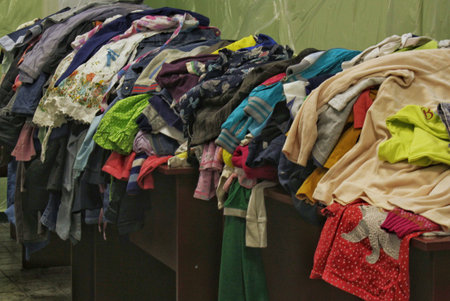 Humanitarian aid center of support and help poor, refugee and homeless people. Thrifting store....