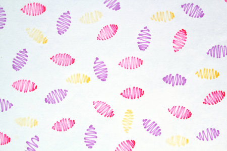 Felt pen doodle scribbles with colored oval ellipse. Abstract texture drawn with felt-tip pen....