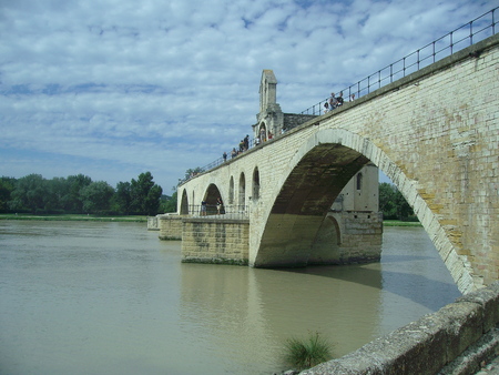 Poin Saint Benezet in Avignon Provence Franceの写真素材