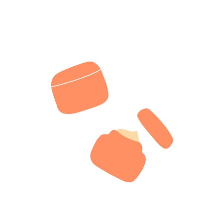 Cosmetic Container for gel, lotion, cream. Beauty product package, vector illustration. Hand drawn graphicのイラスト素材