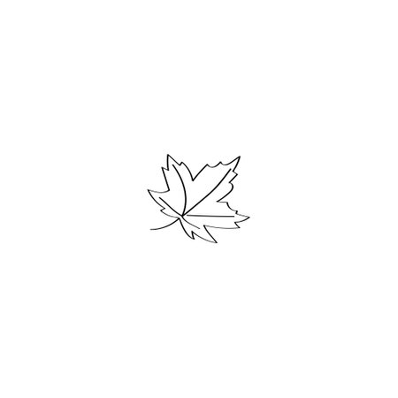 Maple leaf icon. Cute doodle vector illustrationのイラスト素材