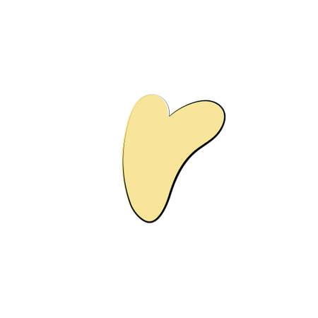 Gua Sha chinese facial care beauty scrubber. Natural stone jade quartz device. Scraper for lymphatic drainage. Sketch vector illustrationのイラスト素材