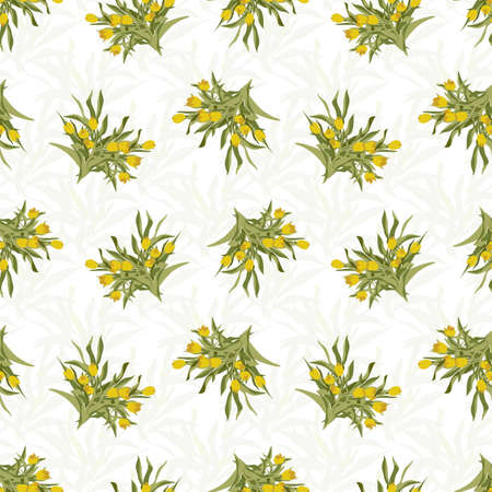 Abstract seamless pattern with flowers. Vector background for various surface.のイラスト素材