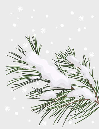 Winter forest . Christmas tree. Vector design template.のイラスト素材