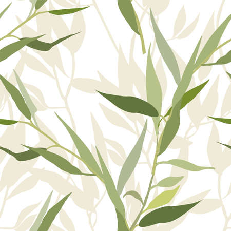 Abstract seamless pattern with leaves. illustration file.のイラスト素材