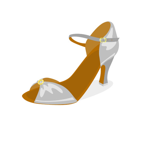 One shoe for ballroom dancing on white backgroundのイラスト素材