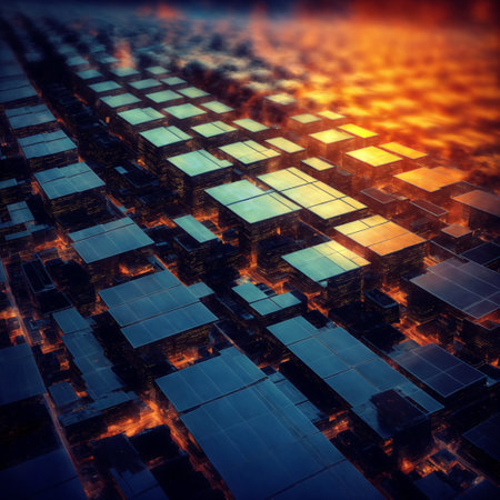 3D futuristic background with cubes. Hi-tech communication concept.の素材
