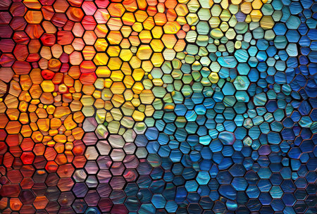 Colorful stained glass texture background. Colorful mosaic on the wallの素材