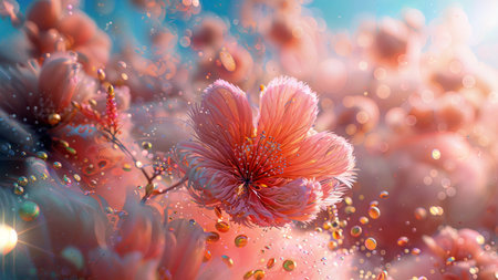Fairy Flower: A Stunning 3D Render of a Sparkling Floral Mandelbulbの素材