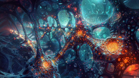 Visionary Fractalscape: Explore intricate 3D Mandelbulb structures in this captivating digital artwork.の素材