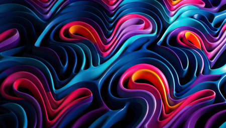 Swirling Symphony: Witness a mesmerizing dance of color and movement in this captivating abstract design.の素材