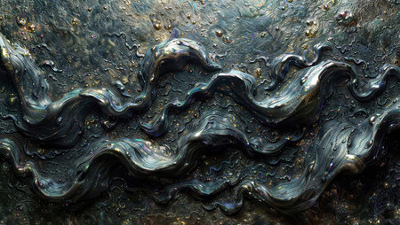 Oceanic Dreamscape: Immerse yourself in the beauty of the underwater world in this captivating abstract artwork.の素材