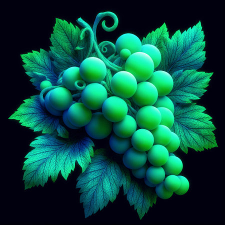 Vivid Grape Detail: A Photorealistic Exploration of Texture and Lightの素材