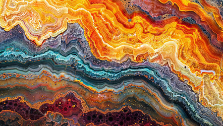 Psychedelic Geode Art: Vibrant and detailed art inspired by geode formations, ideal for abstract backgrounds.の素材