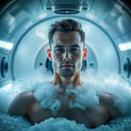 Empty hospital bed in a sunlit room.の素材