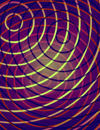 Abstract digital illustration. Bright Circles.