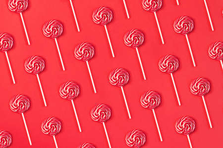 Pattern of caramel lolipop for Valentines Day. High quality photoの写真素材