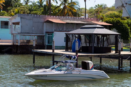 Boat in the port of Morelos. High quality photoの写真素材
