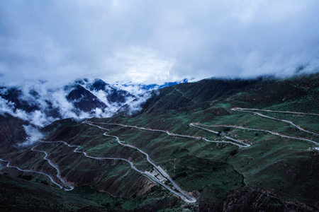 Landscape scenery view of a mountainの写真素材