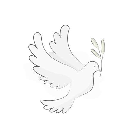pray for ukraine, we need peace, no war, stand with ukraine, dove with olive brunch vector illustrationのイラスト素材
