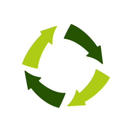 reuse eco single symbol green arrows vector sign 3 R s of the environment